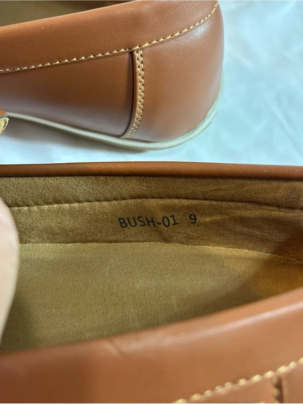 Bruno Marc Men's Tan Leather Loafers - Classic Slip-On Driving Shoes 8/5